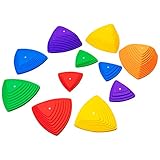 Special Supplies 11-Pieces Set Stepping Stones for Kids Indoor and Outdoor Balance Blocks Promote Coordination, Balance, Strength Child Safe Rubber, Non-Slip Edging