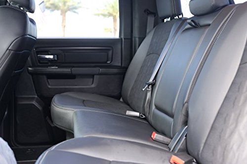 Fits 2012 to 2018 Dodge Ram Front and Rear Ram Seat Covers 22 Color Options (40-60 Rear with Armest, Black Orange)