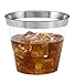 100 Silver Rimmed Clear Hard Plastic Cups | 9 oz. Fancy Disposable Tumblers (100-Pack) by Bloomingoods