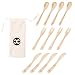 Crate Collective Bamboo Utensils Set of 4 - Kitchen Flatware Set with Fork, Spoon, Knife, Perfect for Home or Travel - Reusable Cutlery that’s Organic, Eco-friendly & Elegant