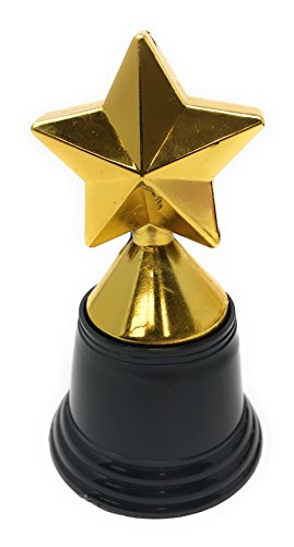 20 Bulk 4.5" Gold Tone Star Trophies