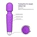 Cordless Wand Massager, PPW Handheld Massager for Neck and Back with 20 Modes and 8 Power Speeds, Wireless Rechargeable Waterproof Silicone Massager Purple
