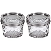Ball Mason 4oz Quilted Jelly Jars with Lids and Bands, Set of 2