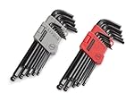 TEKTON 25282 26-pc. Long Arm Ball End Hex Key Wrench Set, Inch/Metric
