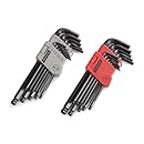 TEKTON 25282 26-pc. Long Arm Ball End Hex Key Wrench Set, Inch/Metric