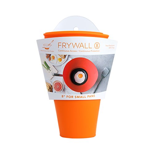 Frywall 8 (Small) - Orange - Splatter Guard, as Seen on Shark Tank - //coolthings.us