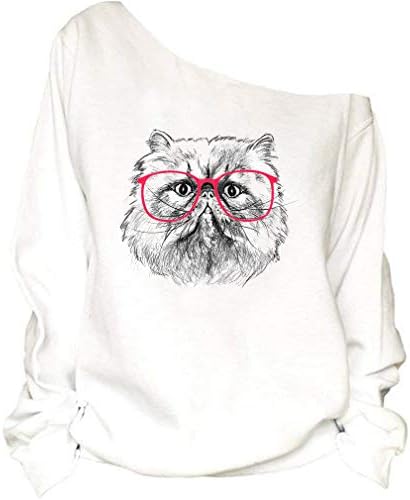 Nawoshow Women's Pullover Casual Off The Shoulder Slouchy Sweatshirt Long Sleeve Hoodie