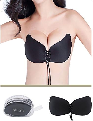 Bras,Vikin Self Adhesive Bra For Backless Dress, Reusable Push Up Invisible Women Bra(B,C)