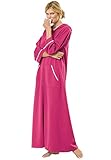 Dreams & Co. Women's Plus Size Hooded French Terry Long Robe