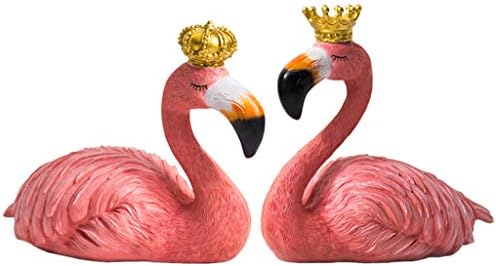 Flamingo Wedding Gift Living Room TV Cabinet Resin Decoration Desktop Soft Decoration Ornaments Flamingo Ornaments Design (Color : Pink)