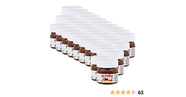 Ferrero Nutella - Juego de 32 tarros pequeños de 25 g, para ...