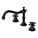 Votamuta Deck Mounted Three Holes Double Handles Widespread Bathroom Sink Faucet, Oil Rubbed Bronze