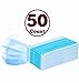 Samitize 50 Count Non Woven 3-ply White Surgical Mask with Elastic Ear Loop - Disposable Filter Face Mask (Blue)