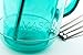 4 Pack Cocostraw for Aladdin Mason Jar 32 oz Tumbler PerfectFIT 18/8 Stainless Steel Drinking Straws With Cleaning Brush