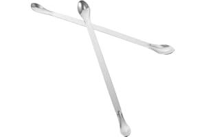 Walquicks Tea Spoon Laboratory Spoons Taster Spoon Chemistry Spoon Stainless Steel Spoon Tablespoon Laboratory Spatula Honey 