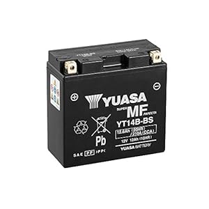 YUASA YT14B-BS – Accu 12 V/12 AH SENZA ACIDO (dimensioni: 150 x 70 x 145) per Yamaha FJR1300 anno di costruzione 2001