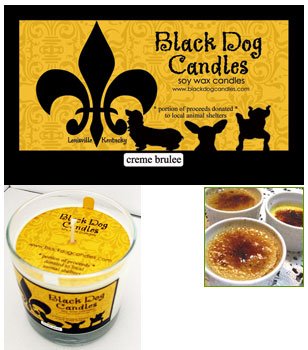 Black Dog Candles, Candle Glass Tumbler Creme Brulee, 9 Ounce