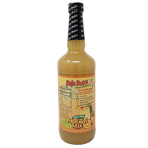 Baja Bob's Mai Tai Mix - 32oz - Cocktail Mixer - No Sugar Added