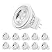 Sunix 10pcs 4.5W MR11 LED Bulbs, 2835 SMD LED, 190-210LM, Dimmable, Warm White, 3000K, 36 Degree Beam Angles, Recessed Spotlight Bulb LD893