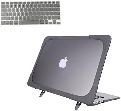 Plastic Hard Anti-fall Case for MacBook 12 Inch with Retina Display, NinKe Protective Heavy Duty Scrub Shell with Foldable Kickstand and Keyboard Cover for Model: A1534(2016 / 2015 Newest Version)