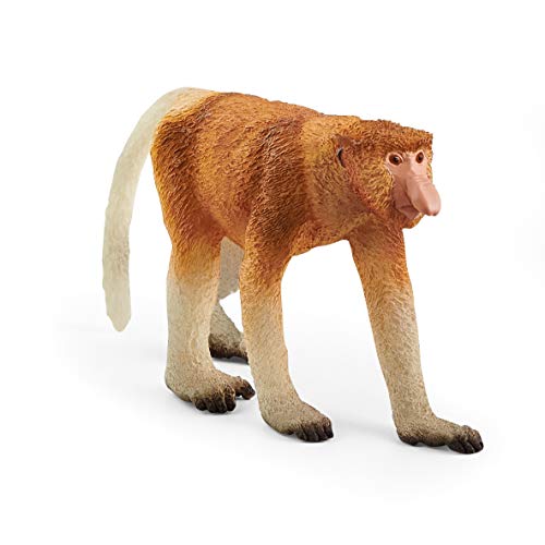 schleich WILD LIFE | Nasenaffe 14846 | detailgetreue Tierfiguren | Zoo Spielzeug | tolles Geschenk für Jungen und Mädchen | Deko für Geburtstag | Spielfigur ab 3 Jahren | 10 x 3 x 5 cm