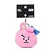 BT21 COOKY Character Small Plush Stuffed Animal Coin Purse Pouch ID Card Wallet with Clip, Pink