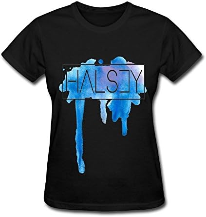 LOHUIOI Women's Digital Music Halsey T-shirt Size L Black