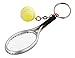 Tennis Racket Key Chain (Silver & Green) by Wise Will
