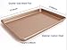 Monfish Baking Sheet Pan Rectangle Cookie Pan Roasting Meat Bread Pan non stick Quarter Size 13x9.5inch golden (quarter size)