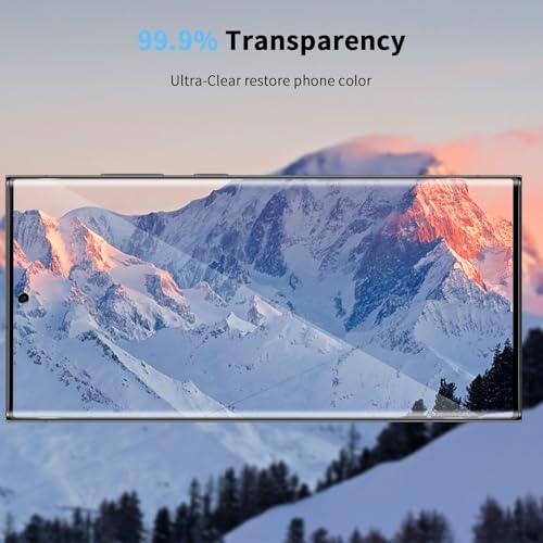 HidWee Privacy Screen Protector for Samsung Galaxy S23 Ultra 5G, 2 Pieces 3D Tempered Glass Anti-Spy 9H Hardness, Bubble-Free Anti-Spy Tempered Glass Friendly for Case