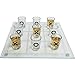 Maxam Shot Glass Tic Tac Toe Set - 9 Alcohol Shooters with X and O Marks, Clear Glass Playing Board