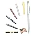 Tie Bar Clip Set for Men -[6 Pc]- Pinch / Hold Classic Regular Ties - Gift Box