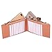 PEIUJIN Women's Genuine Wallet RFID Blocking Card Case Purse with Zipper Pocket (Pink)