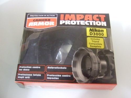 MADE Rubberized Camera Armor Case (Black) for Nikon D3000 Digital SLR Camera