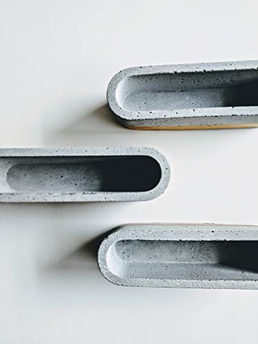 Silver Concrete Cement Minimalist Business Card Holder