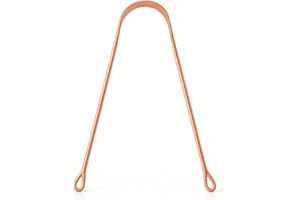 100% Copper Tongue Scraper for Adults and Kids, Metal Tongue Cleaner, 1 Pack (Copper)