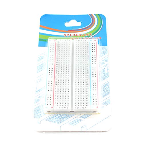 Eiechip Breadboard Solderless Prototype PCB Board with 400 Tie Points Solderless Prototype Kit Universal PCB Bread Board Plus 2 Power Rail and Adhesive Back for Small DIY Kits 3pcs