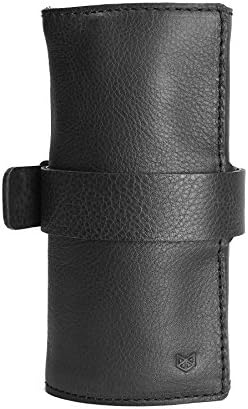 Capra LeatherCapra Leather Watch Roll for Men, Black 3 Watches Compartments, Travel Watch Storage Pouch, Watch Box Organizer, Apple Band Watch Case. Mens Gift