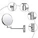 SONGMICS 7x Magnifying Wall Mount Makeup Mirror 8-Inch Two-Sided Extendable Bathroom Vanity Mirror Chrome UBBM713