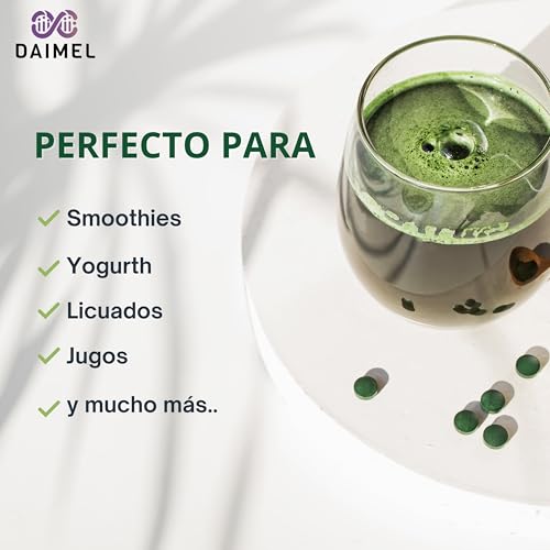 Daimel | Alga Espirulina Pura En Polvo 1kg Superfood Orgánica 100% pura
