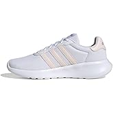 adidas Women's Lite Racer 3.0 Running Shoes, White/Pink, 6 M US