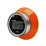 Digital Kitchen Timer, SUROY Electronic Totation Timers Disc Model Minute Second Count Up Countdown Large LCD Display Alarm Cooking Timer (Orange)