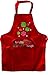 Gift Plus Red Holiday Christmas Apron Merry & Baking with Pocket