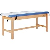 Vivacomfort Aristo H-Brace Flat European Beechwood Treatment Table, 500 lbs Weight Capacity, Blue