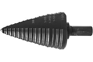 Greenlee GSB12 1-3/8" Step Bit (#12) Metal Cutter with Patented Split-Step Design, 1-3/8" Metal Cutting Tool for 1/2" Drill C