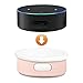 Fintie Protective Case for Amazon Echo Dot (fits All-New Echo Dot 2nd Generation) - Premium Vegan Leather Sleeve Cover Plush Lined Holder Stand, Rose Gold