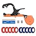 FUNTECK Plant Tying Machine to Tie Tomatoes Peppers and Cucumbers Quickly and Easily, Great for Gardeners Farmers, Including Spare Parts, Tapes and Staples, Green