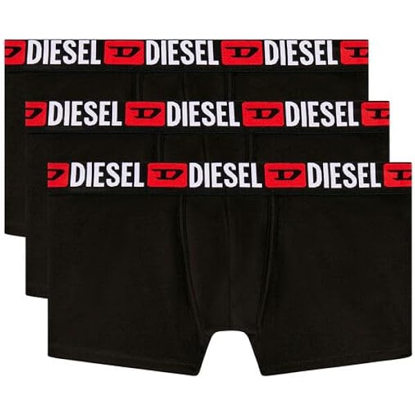 洗練されたデザイン　DIESEL　UMBX-DAMIEN BOXERS M 2点 Diesel Men's Boxer Shorts - UMBX-DAMIENTHREEPACK, Pack of 3, Black