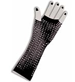 1980's Cindy Lauper Costume Accessory Long Fishnet Gloves - Black