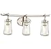 Minka Lavery Wall Light Fixtures 2303-84 Poleis Wall Bath Vanity Lighting, 3-Light, 180 Watts, Brushed Nickel